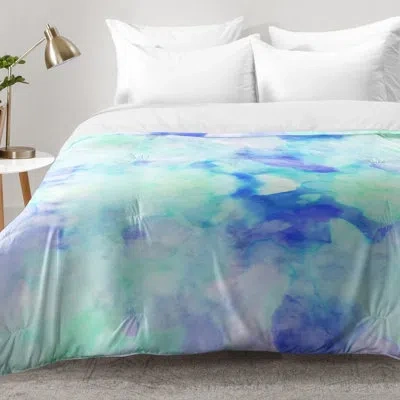 Deny Designs Cayenablanca Water Clouds Comforter Set In Blue
