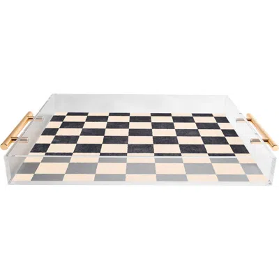 Deny Designs Checker Print Acrylic Tray
