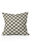 Deny Designs Checkered Board Accent Pillow In Cream