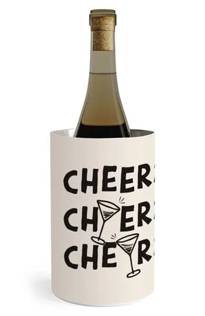Deny Designs Cheers Stainless Steel Wine Chiller In Neutral