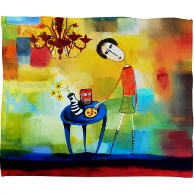 Deny Designs Cheeze It Thank You Throw In Blue;yellow