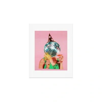 Deny Designs Chromoeye Cheers Pink Art Print - Unframed In Green