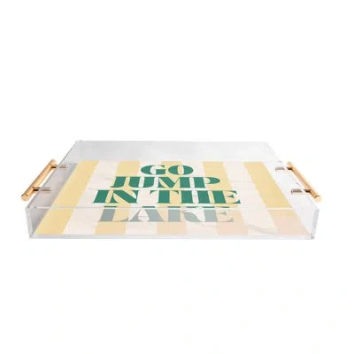 Deny Designs Ciaojessa Go Jump In The Lake Acrylic Tray In White