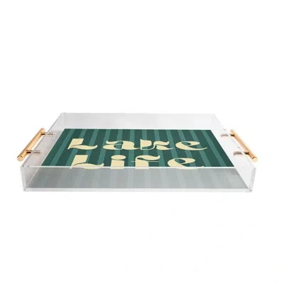 Deny Designs Ciaojessa Lake Life I Acrylic Tray In Green