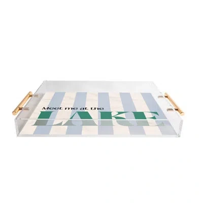 Deny Designs Ciaojessa Meet Me At The Lake Acrylic Tray In Blue