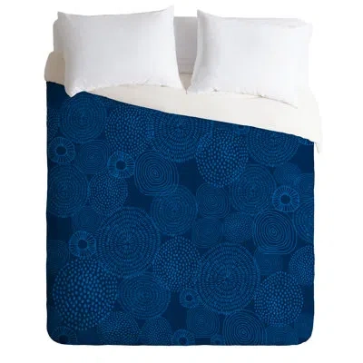 Deny Designs Circles I Duvet Cover Set In Blue