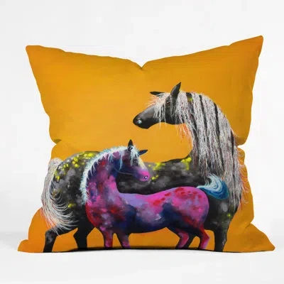 Deny Designs Clara Nilles Flowers Indoor/outdoor Throw Pillow