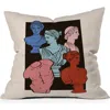 Deny Designs Classic Busts Throw Pillow In Multi
