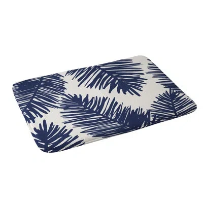 Deny Designs Cocoon Design Tropical Blue Palms Memory Foam Bath Mat