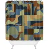 Deny Designs Collage Forest Shower Curtain In Green
