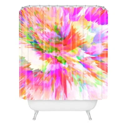 Deny Designs Color Explosion Iv Single Shower Curtain