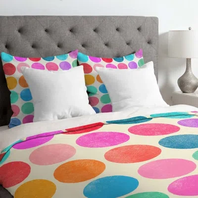 Deny Designs Colorplay Duvet Cover In Beige,pink
