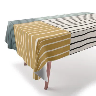 Deny Designs Colour Poems Color Block Line Abstract Viii Tablecloth