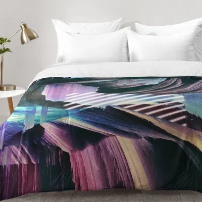 Deny Designs Comforter Set In Black,purple