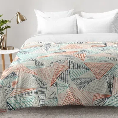 Deny Designs Comforter Set In Blue,black,orange