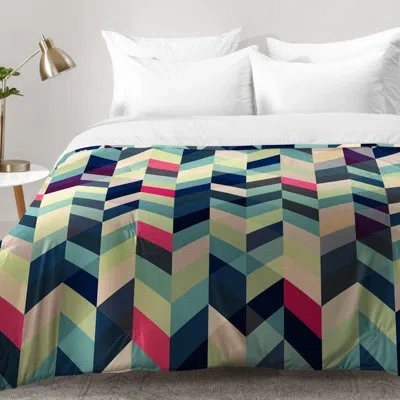 Deny Designs Comforter Set In Blue,green,red