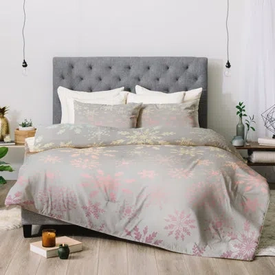 Deny Designs Comforter Set In Gray;pink;purple;silver Blue