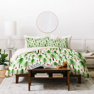 Deny Designs Comforter Set In Green,white