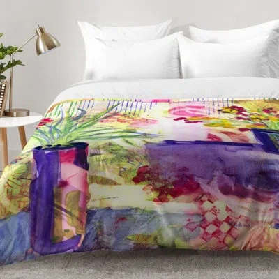 Deny Designs Comforter Set In Purple,lime