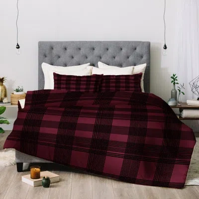 Deny Designs Comforter Set In Red,black
