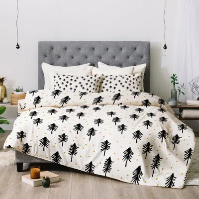 Deny Designs Comforter Set In White,black