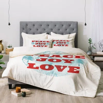 Deny Designs Comforter Set In White,red