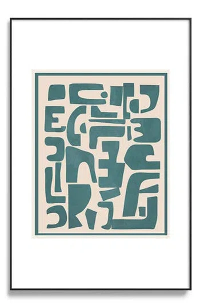 Deny Designs Contemporary Framed Wall Art In Blue