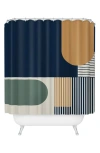 DENY DESIGNS DENY DESIGNS COOL COLOR PALETTE SHOWER CURTAIN