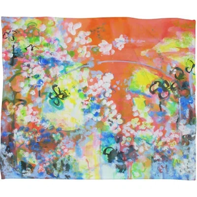 Deny Designs Coral Delight Throw In Blue;pink;orange
