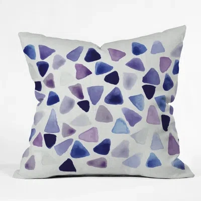 Deny Designs Cori Dantini Watercolor Triangles Outdoor Throw Pillow