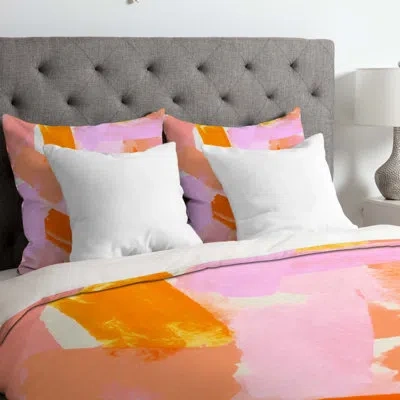 Deny Designs Covered In Blush Duvet Cover In Pink