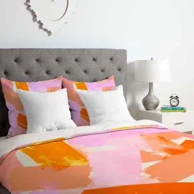 Deny Designs Covered In Blush Duvet Cover Set In Pink