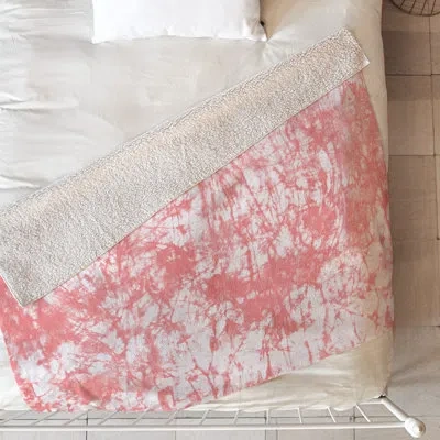 Deny Designs Crackle Batik Blanket In Pink