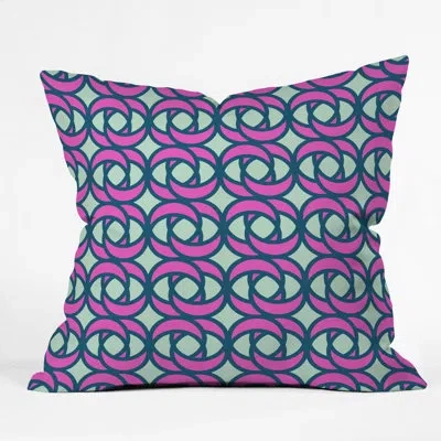 Deny Designs Craftbelly Mod Rose Hibiscus Outdoor Throw Pillow