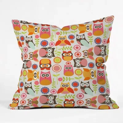Deny Designs Cute Little Owls Throw Pillow
