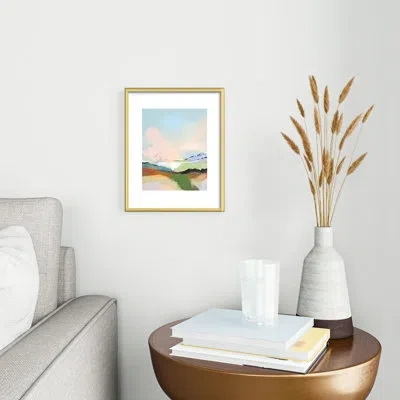 Deny Designs Dan Hobday Art Dream Landscape Framed Art Print In Gold Metal Framed