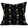 Deny Designs Dandelion Patchwork Accent Pillow In Black