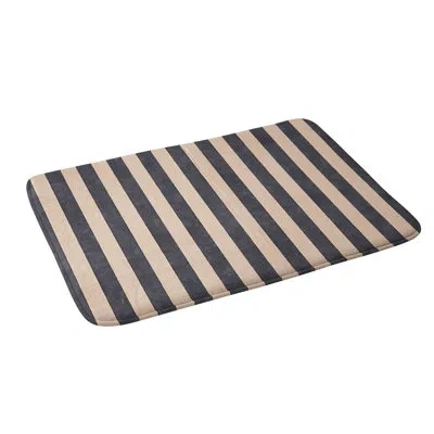 Deny Designs Daniel Coulmann Stripes 001 P Basaltic Memory Foam Bath Mat