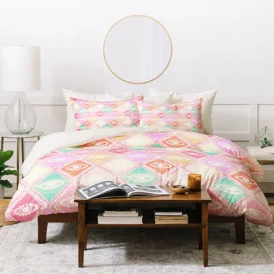 Deny Designs Dash And Ash Diamond Eyes Duvet Cover Set In Cream,beige