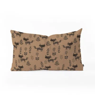 Deny Designs Dash And Ash Friendly Fox Oblong Lumbar Pillow