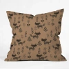 Deny Designs Dash And Ash Friendly Fox Throw Pillow