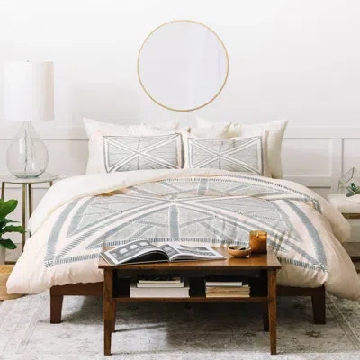 Deny Designs Dash And Ash Maria Azul Marino Duvet Cover In Blue,beige