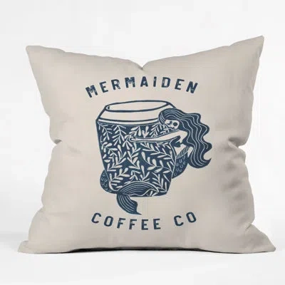 Deny Designs Dash And Ash Mermaiden Coffee Co Indoor/outdoor Throw Pillow