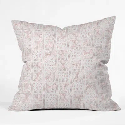 Deny Designs Dash And Ash Rose Bud Mud Cloth Throw Pillow