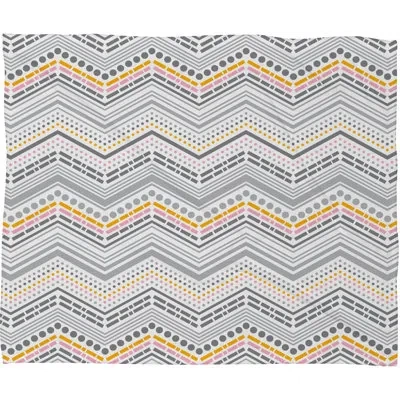 Deny Designs Dash And Dot Neapolitan Throw Blanket In Gray