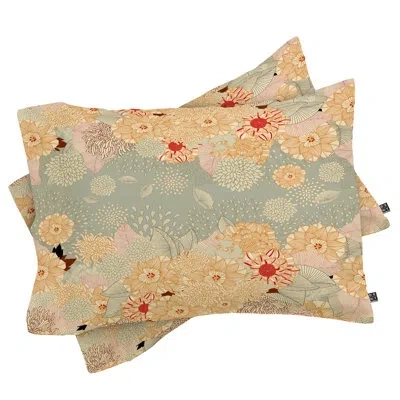 Deny Designs De La  Pillow Case In Blue;beige