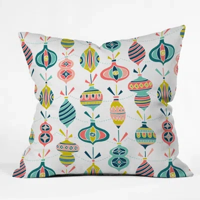 Deny Designs Decorated Blush Indoor/outdoor Throw Pillow In White,blue