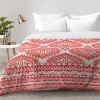 Deny Designs Decorative Comforter Set In Red,white