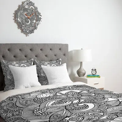Deny Designs Deepak Duvet Cover Set In Black,cream
