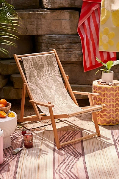 Deny Designs Deny Uo Exclusive Palm Outdoor Folding Chair In Green
